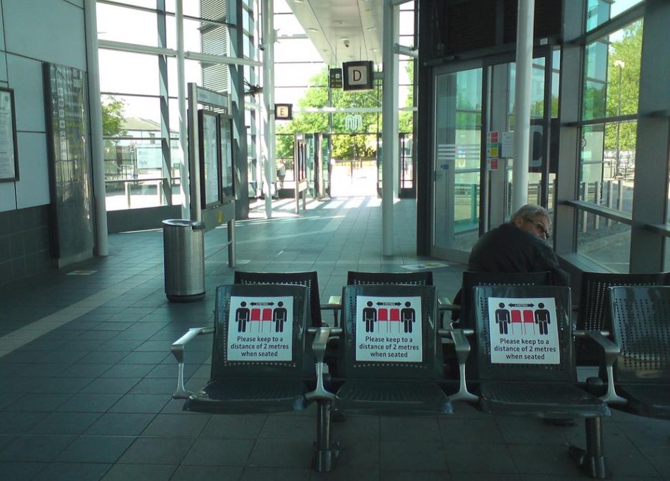 social distancing in bus station