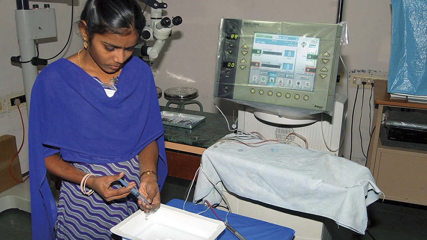 Technician in Indian hospital